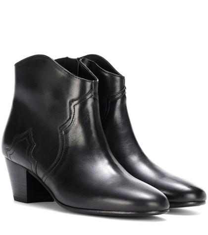 Isabel Marant Dicker Leather Ankle Boots