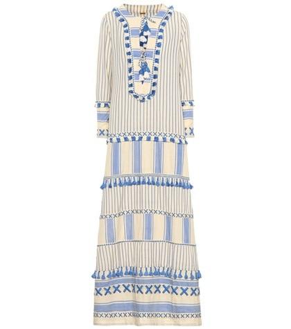 Dodo Bar Or Embroidered Cotton Maxi Dress
