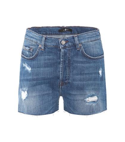 7 For All Mankind Mid-rise Denim Shorts