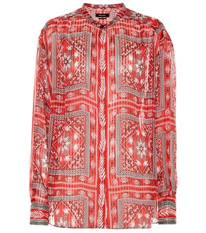 Versace Daws Printed Silk Blouse