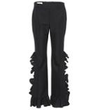 Gucci Ruffled Wool And Mohair Trousers