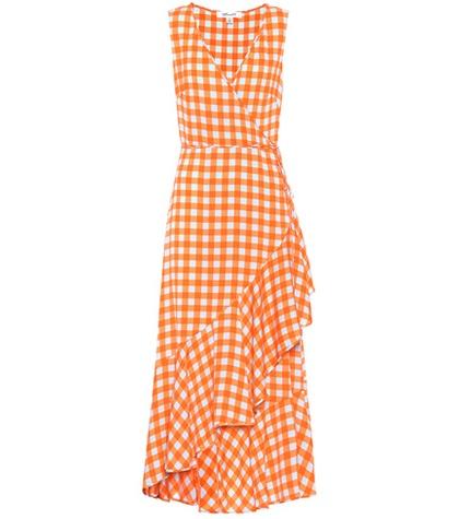 Diane Von Furstenberg Sleeveless Plaid Silk Dress