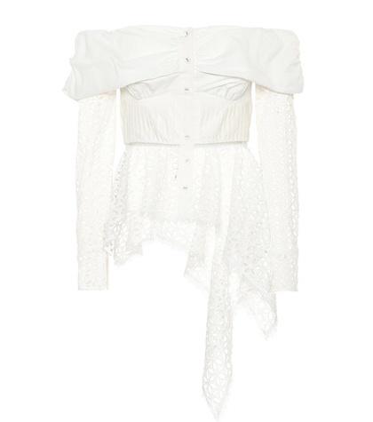 Self-portrait Broderie Anglaise Top