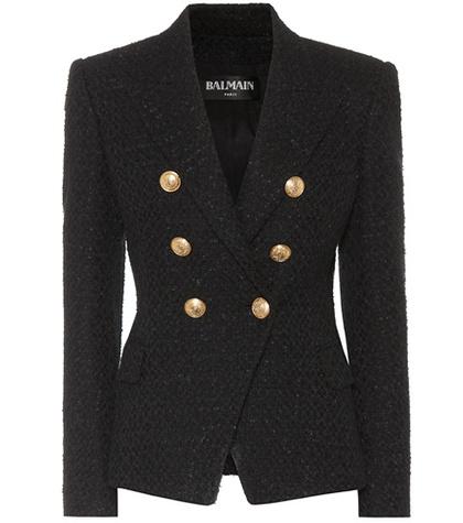 Balmain Tweed Double-breasted Blazer