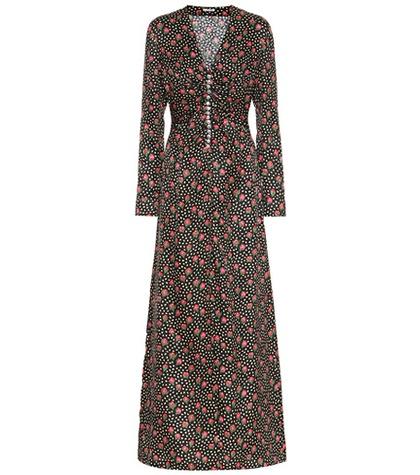 Miu Miu Floral Silk Maxi Dress