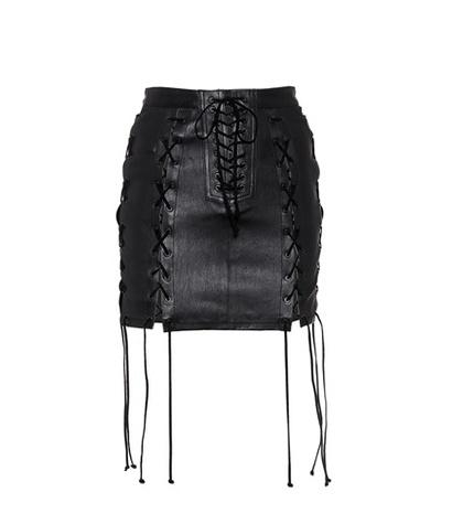 Unravel Leather Skirt