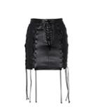 Unravel Leather Skirt
