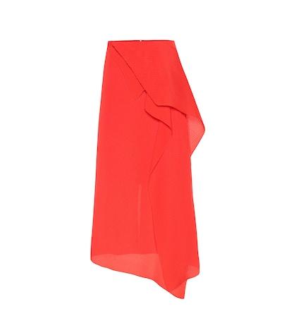 Roland Mouret Courtown Silk Jacquard Midi Skirt