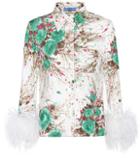 Pippa Holt Exclusive To Mytheresa.com – Feather-trimmed Printed Silk Shirt