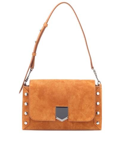 Jimmy Choo Lockett Suede Shoulder Bag