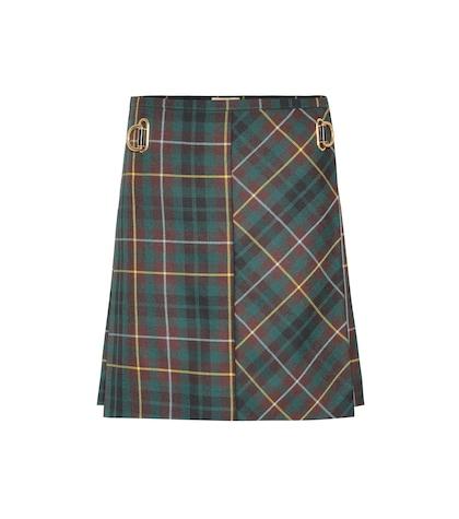 Burberry Tartan Wool Miniskirt