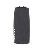 Off-white Stretch Wool Pencil Skirt
