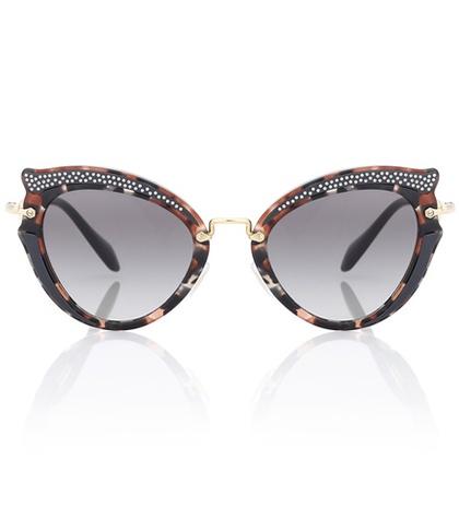 Dior Sunglasses Noir Embellished Cat-eye Sunglasses