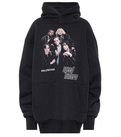 Balenciaga Printed Cotton-blend Hoodie