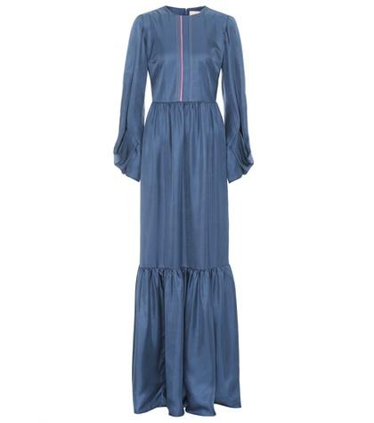 Anna Kosturova Elvira Silk-satin Dress