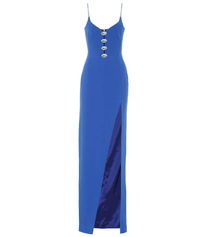 David Koma Crystal-embellished Cady Gown
