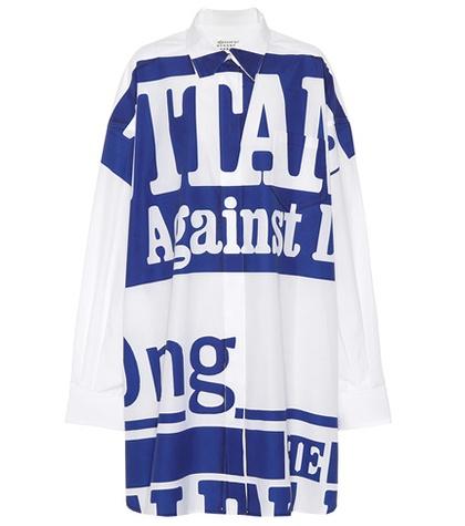 Maison Margiela Printed Cotton Shirt Dress