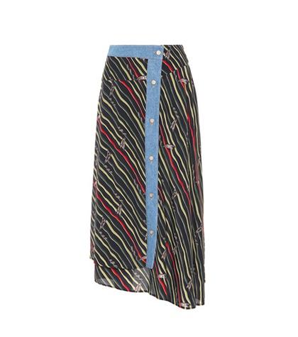 Loewe X Paula's Ibiza Denim-trimmed Skirt