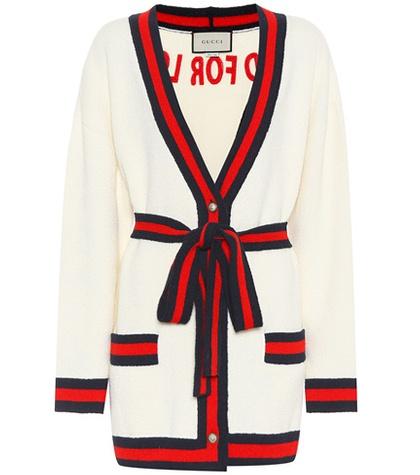 Gucci Tie-waist Varsity Cardigan