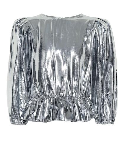 Isabel Marant Kyama Silk-blend Metallic Top