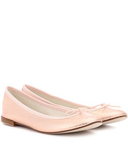 Zimmermann Cendrillon Metallic Leather Ballerinas