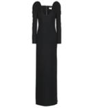 Saint Laurent Drap De Laine Column Dress