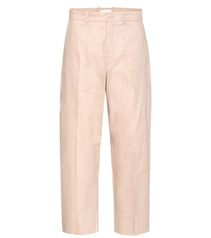 Chlo Cotton-blend Cropped Trousers