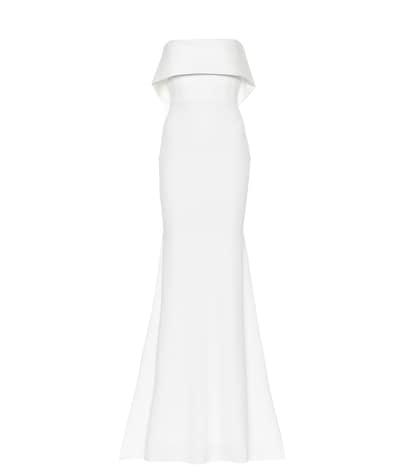 Alex Perry Slaine Strapless Crêpe Gown
