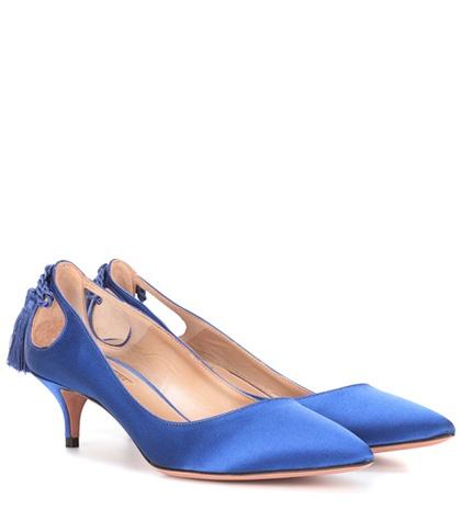 Aquazzura Forever Marilyn 45 Satin Pumps
