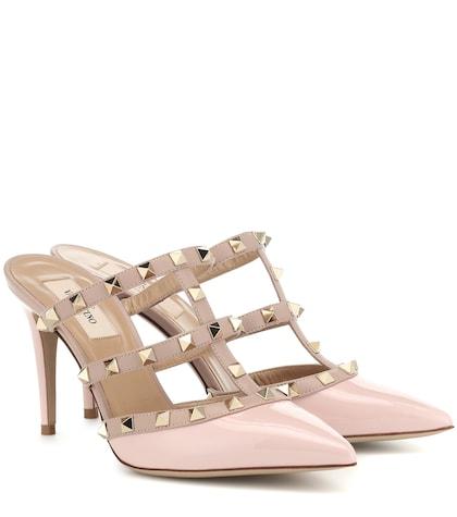 Valentino Garavani Valentino Garavani Rockstud Patent Leather Mules