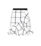 Self-portrait Checked Crêpe Miniskirt
