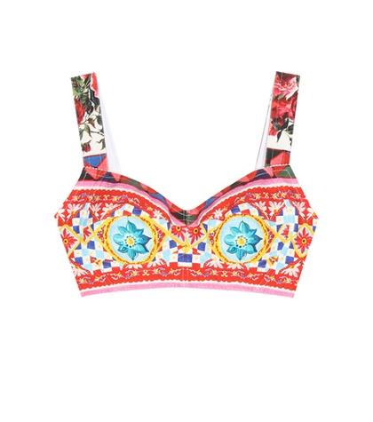 Dolce & Gabbana Printed Cropped Top