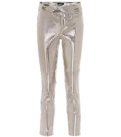 Chlo Metallic Leather Pants