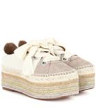 Chlo Lace-up Canvas Espadrilles