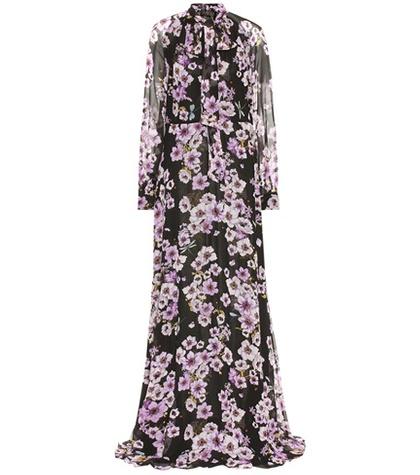 Maison Margiela Floral-printed Silk Dress