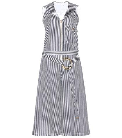 Chlo Striped Denim Jumpsuit