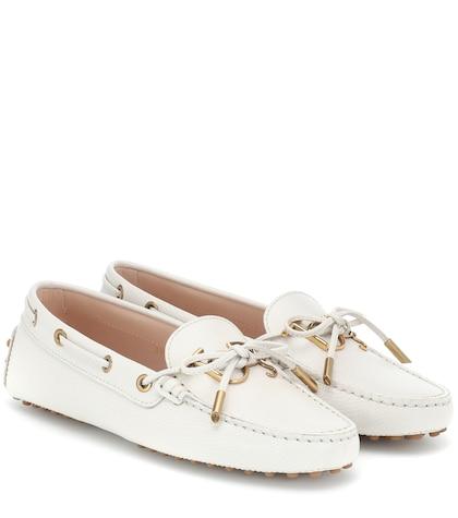 Tod's Gommino Logo Leather Loafers