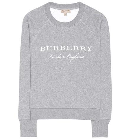 Burberry Embroidered Cotton-blend Sweatshirt
