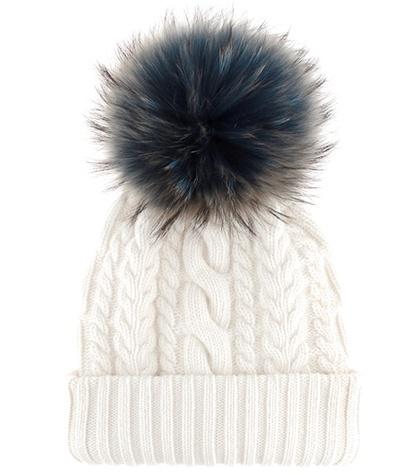 Miu Miu Fur-trimmed Wool And Cashmere Beanie