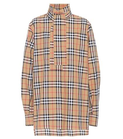 Burberry Tie-neck Cotton Riding Shirt