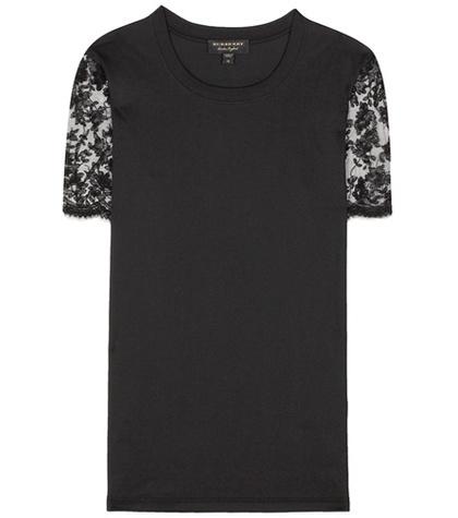 Roberto Cavalli Cotton Lace-embellished T-shirt