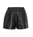 Tibi Tissue Leather Shorts