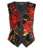 Dolce & Gabbana Floral Velvet And Silk Vest