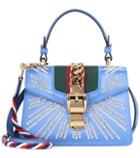 Gucci Sylvie Mini Embellished Satin Shoulder Bag