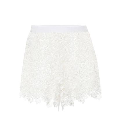 Giambattista Valli Lace High-waisted Shorts