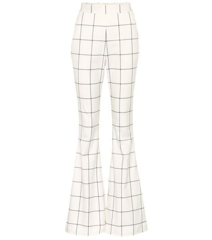 Rebecca Vallance Pierre Checked Flared Pants