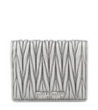 Miu Miu Metallic Matelassé Leather Wallet