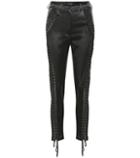 Dolce & Gabbana Lace-up Satin Skinny Pants