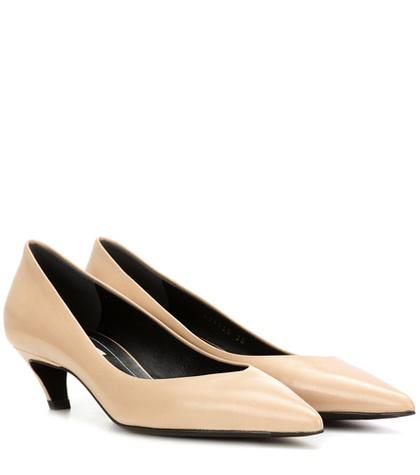 Helmut Lang Leather Kitten-heel Pumps