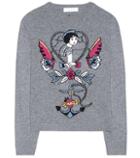 Valentino Wool And Cashmere Intarsia Sweater